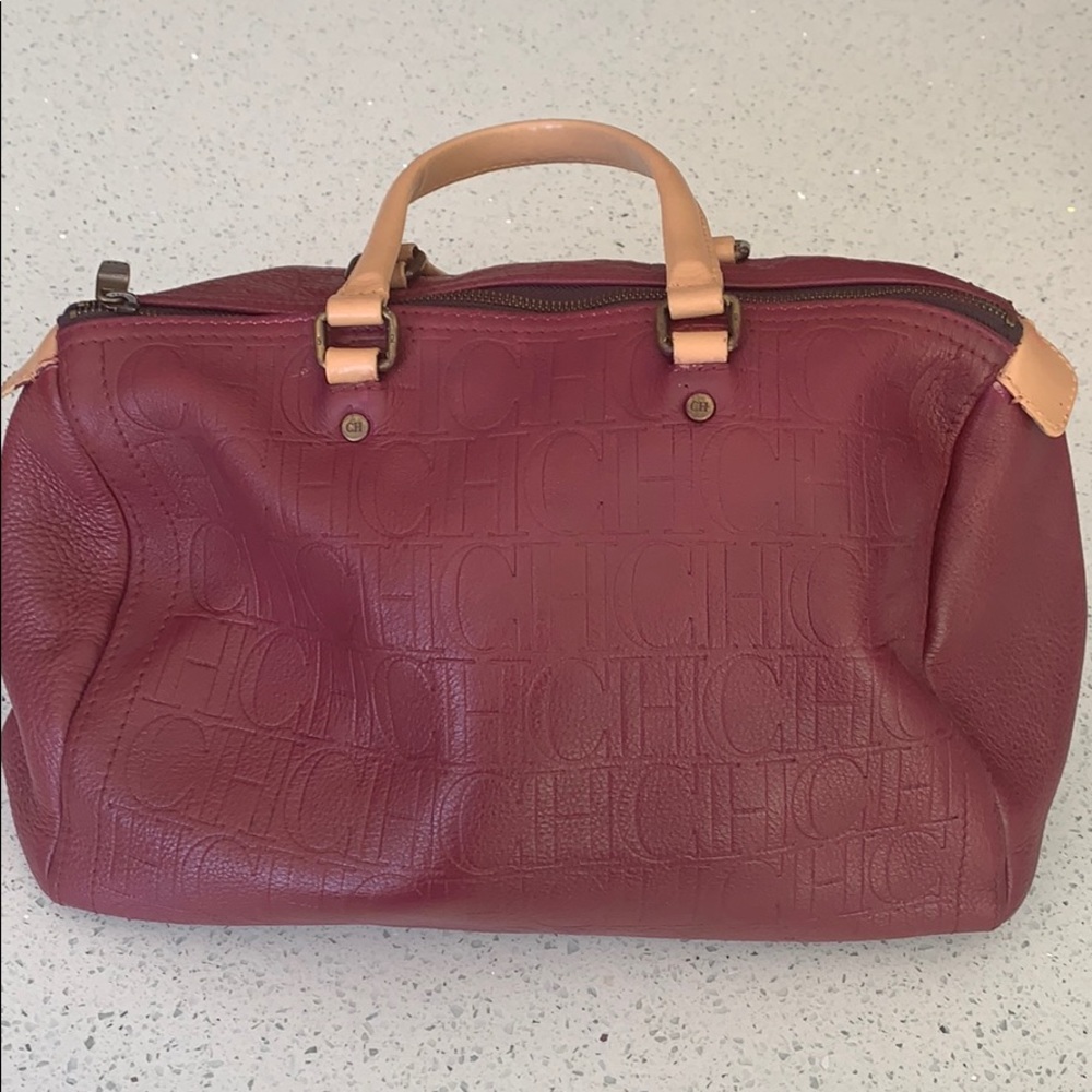 CAROLINA HERRERA CH ANDY 10 LEATHER HANDBAG